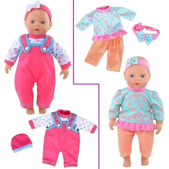 10 Sets Total 26 Pcs Doll Accesories for 10 inch Baby Dolls 12 inch Baby Dolls - Picture 3 of 14